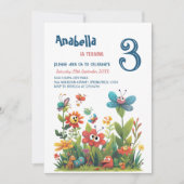 Stadspark I Schattige Grass Creatures Verjaardagsf Kaart (Voorkant)