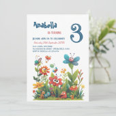 Stadspark I Schattige Grass Creatures Verjaardagsf Kaart (Staand voorkant)