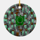 Stadspatroon met radiotoren keramisch ornament (Achterkant)