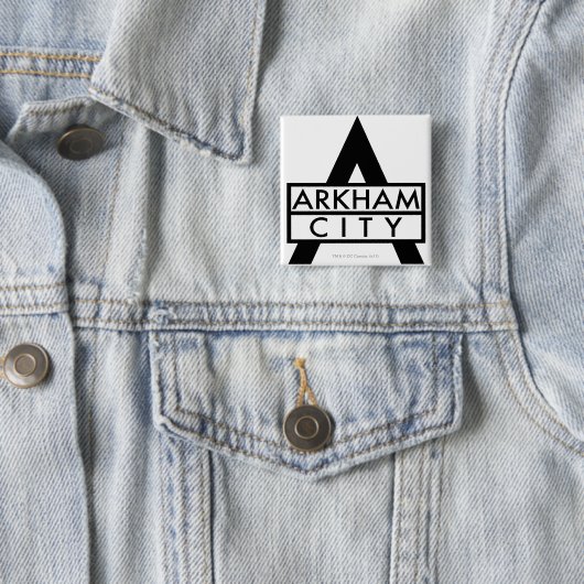 Stadspictogram Arkham Vierkante Button 5,1 Cm (In situ)