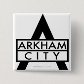 Stadspictogram Arkham Vierkante Button 5,1 Cm (Voorkant)