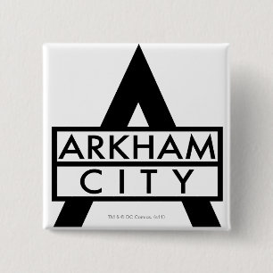 Stadspictogram Arkham Vierkante Button 5,1 Cm