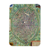 Stadsplan Brugge uit "Civitates Orbis Terraru" Magneet (Verticaal)