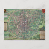 Stadsplan Brussel, uit 'Civitates Orbis Terra' Briefkaart (Voorkant)