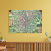 Stadsplan Brussel, uit 'Civitates Orbis Terra' Canvas Afdruk (Insitu (Woonkamer))