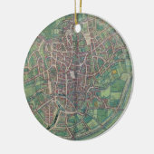 Stadsplan Brussel, uit 'Civitates Orbis Terra' Keramisch Ornament (Links)