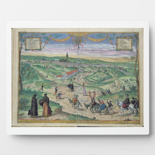 Stadsplan van Sevilla, uit "Civitates Orbis Terrar Fotoplaat (Voorkant)