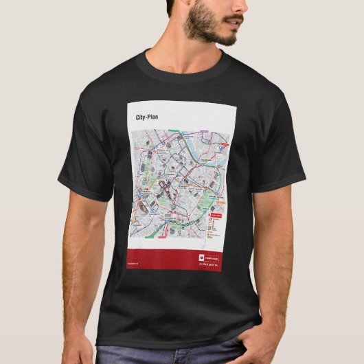 Stadsplan van Wenen T-shirt (Voorkant)