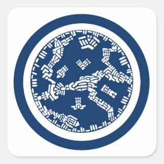 Stadsplanning Vierkante Sticker