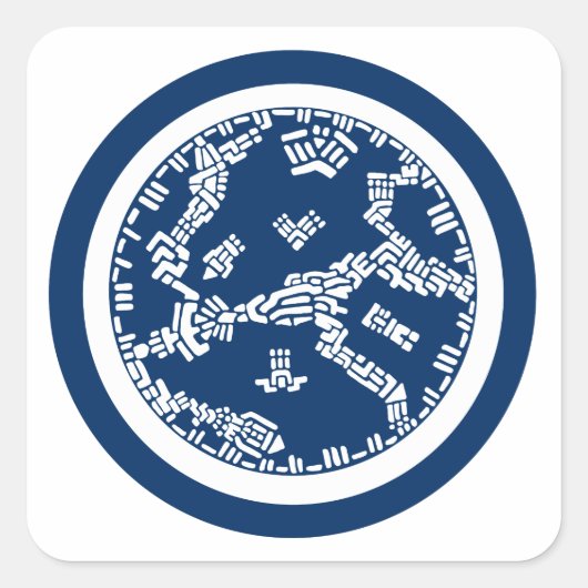 Stadsplanning Vierkante Sticker (Voorkant)