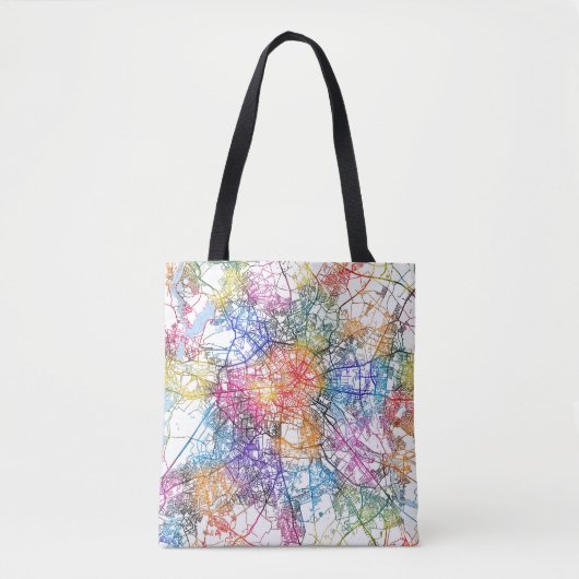Stadsplattegrond Berlijn Duitsland Tote Bag (Voorkant)