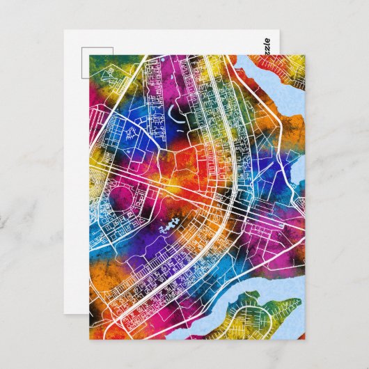 Stadsplattegrond Brasília Brazilië Briefkaart (Voorkant / Achterkant)