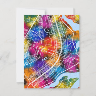 Stadsplattegrond Brasília Brazilië Briefkaart