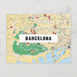 STADSPLATTEGROND BRIEFKAARTEN ♥ Barcelona