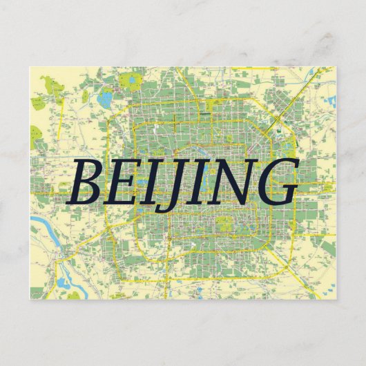 STADSPLATTEGROND BRIEFKAARTEN ♥ Beijing (Voorkant)