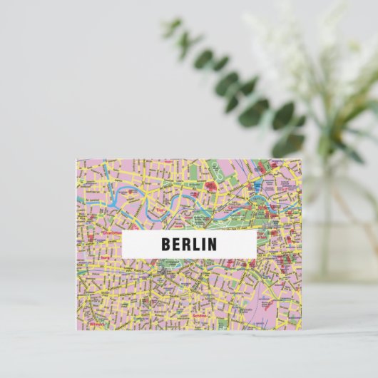 STADSPLATTEGROND BRIEFKAARTEN ♥ Berlijn (Staand voorkant)