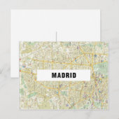STADSPLATTEGROND BRIEFKAARTEN ♥ Madrid (Voorkant / Achterkant)