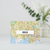 STADSPLATTEGROND BRIEFKAARTEN ♥ Oslo (Staand voorkant)