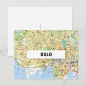 STADSPLATTEGROND BRIEFKAARTEN ♥ Oslo (Voorkant / Achterkant)