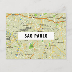 STADSPLATTEGROND BRIEFKAARTEN ♥ Sao Paulo