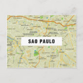 STADSPLATTEGROND BRIEFKAARTEN ♥ Sao Paulo (Voorkant)