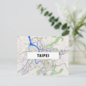 STADSPLATTEGROND BRIEFKAARTEN ♥ Taipei (Staand voorkant)