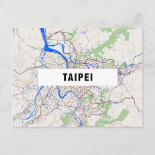 STADSPLATTEGROND BRIEFKAARTEN ♥ Taipei