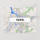 STADSPLATTEGROND BRIEFKAARTEN ♥ Taipei (Voorkant)