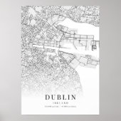 Stadsplattegrond Dublin Poster (Voorkant)