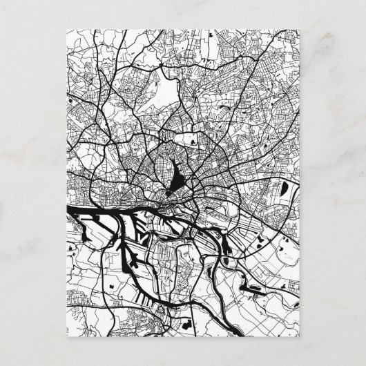 Stadsplattegrond Hamburg Duitsland Briefkaart (Voorkant)