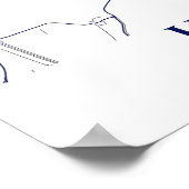 Stadsplattegrond Hamburg Duitsland Poster (Hoek)