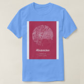 Stadsplattegrond in rood Albuquerque New Mexico US T-shirt (Design voorkant)
