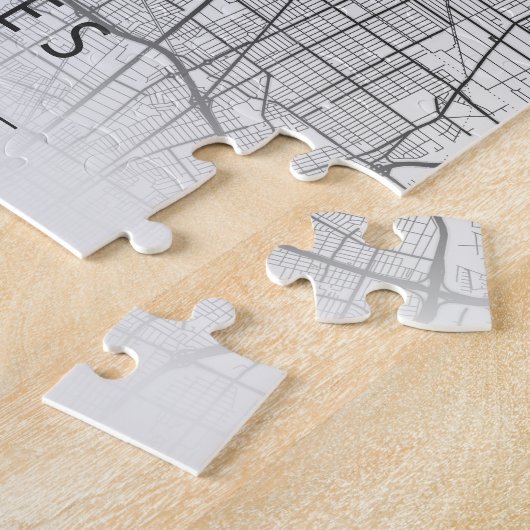 Stadsplattegrond Los Angeles Californië Legpuzzel (Zijkant)