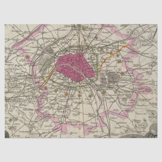 Stadsplattegrond Serie Design 12 Tissuepapier (Voorkant)