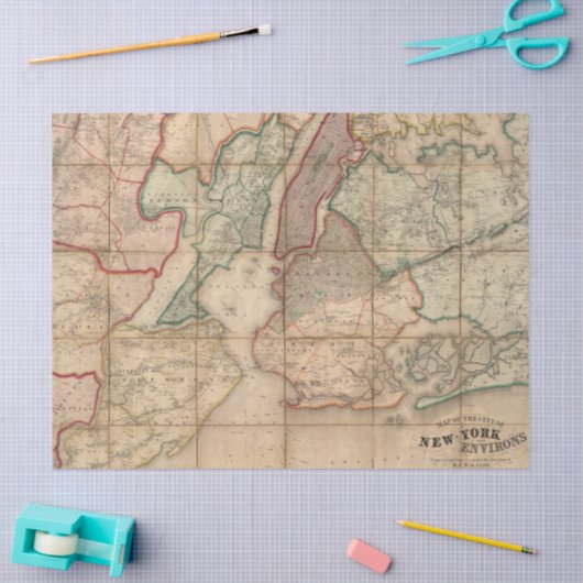 Stadsplattegrond Serie Design 2 Tissuepapier (Craft)