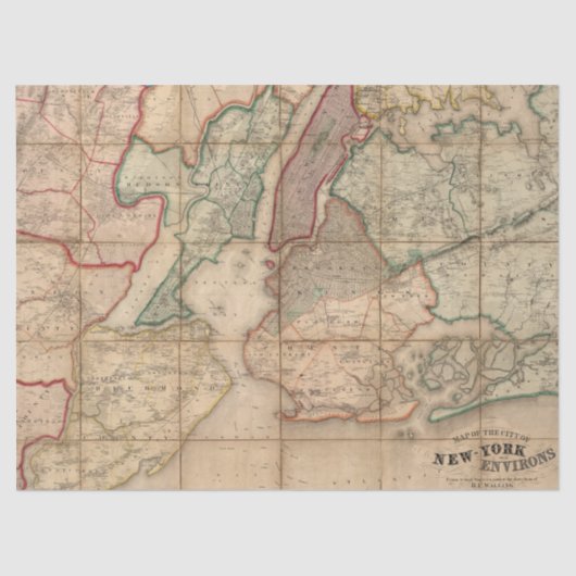 Stadsplattegrond Serie Design 2 Tissuepapier (Voorkant)