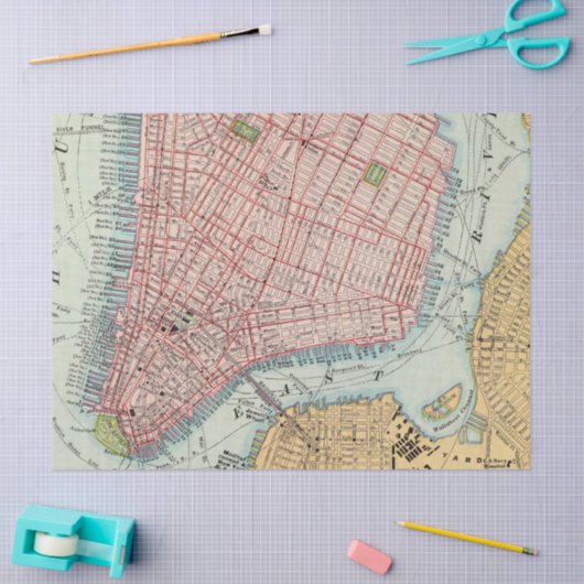 Stadsplattegrond Serie Design 4 Tissuepapier (Craft)