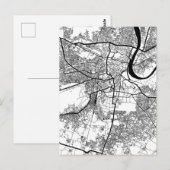 Stadsplattegrond van Agra Uttar Pradesh Briefkaart (Voorkant / Achterkant)