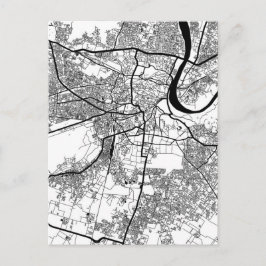 Stadsplattegrond van Agra Uttar Pradesh Briefkaart