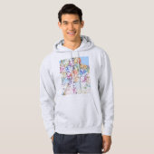 Stadsplattegrond van Algiers Algerije Hoodie (Voorkant volledig)