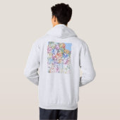 Stadsplattegrond van Algiers Algerije Hoodie (Achterkant volledig)