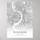 Stadsplattegrond van Bangkok Poster (Voorkant)