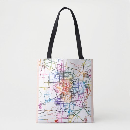Stadsplattegrond van Baoding China Tote Bag (Voorkant)