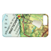 Stadsplattegrond van Barcelona met speld Case-Mate iPhone Case (Achterkant (Horizontaal))
