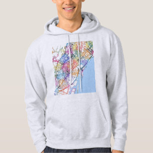 Stadsplattegrond van Barcelona Spanje Hoodie
