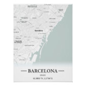 Stadsplattegrond van Barcelona, Spanje Perfect Poster (Voorkant)