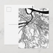 Stadsplattegrond van Belgrado Servië Briefkaart (Voorkant / Achterkant)