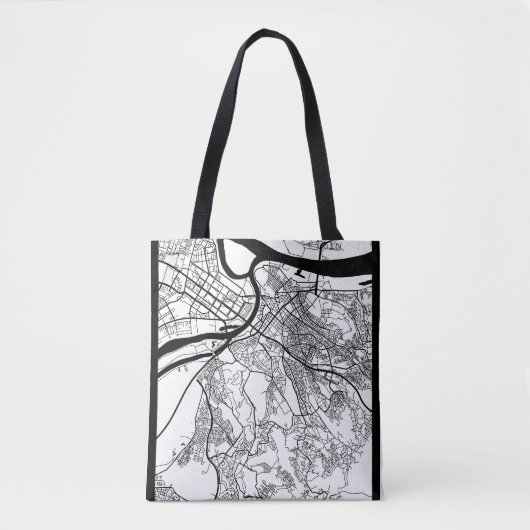 Stadsplattegrond van Belgrado Servië Tote Bag (Voorkant)