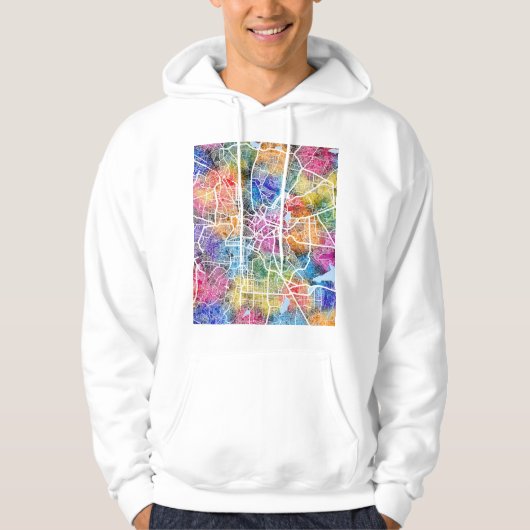 Stadsplattegrond van Bengaluru Karnataka Hoodie (Voorkant)