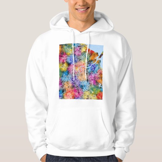 Stadsplattegrond van Brisbane Australië Hoodie (Voorkant)